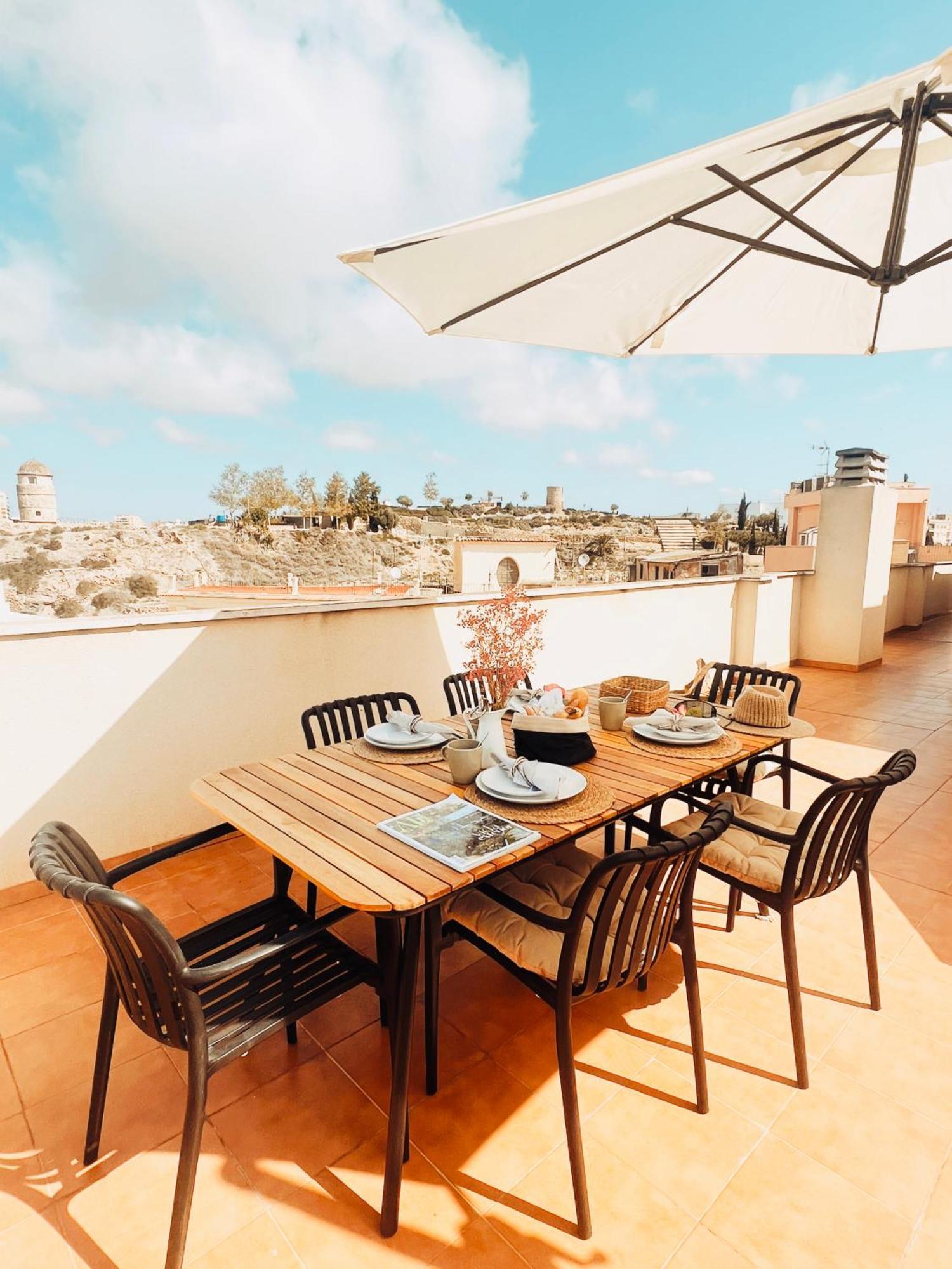 Casa Jara- With A Private Terrace 360 Views In Old Town - Free Parking Appartement Cartagena Buitenkant foto